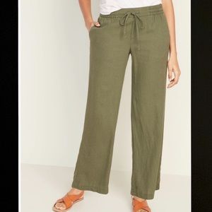 Old Navy Green Linen Pants